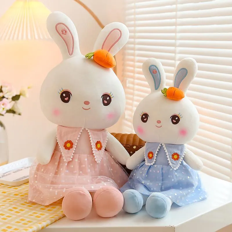 image-Cute Rabbit Plush Toy - 110cm Soft Pillow Doll