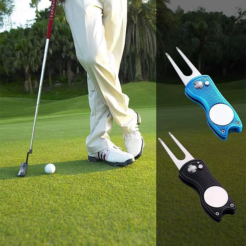 image-Golf Ball Picker Fork - Steel Spring Magnetic