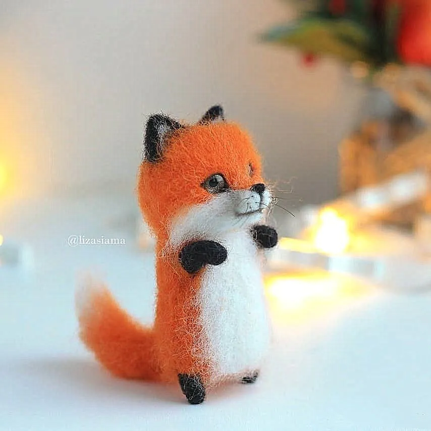 image-Kitten Wool Felt DIY Material Pack - Orange