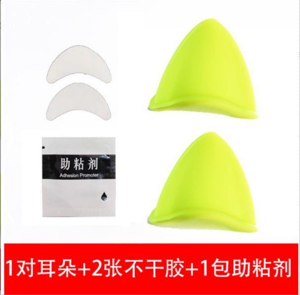 image-Silicone Cat Ear Helmet Decoration - Red