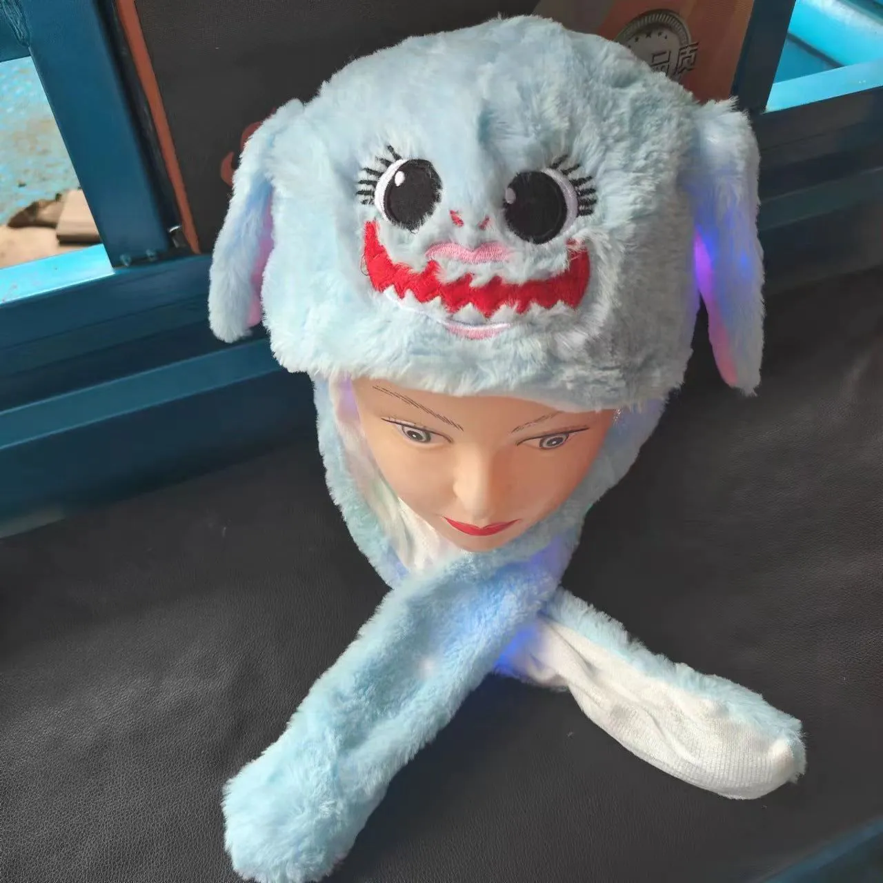 image-Rabbit Plush Hat - Moving Ears Kids Warm
