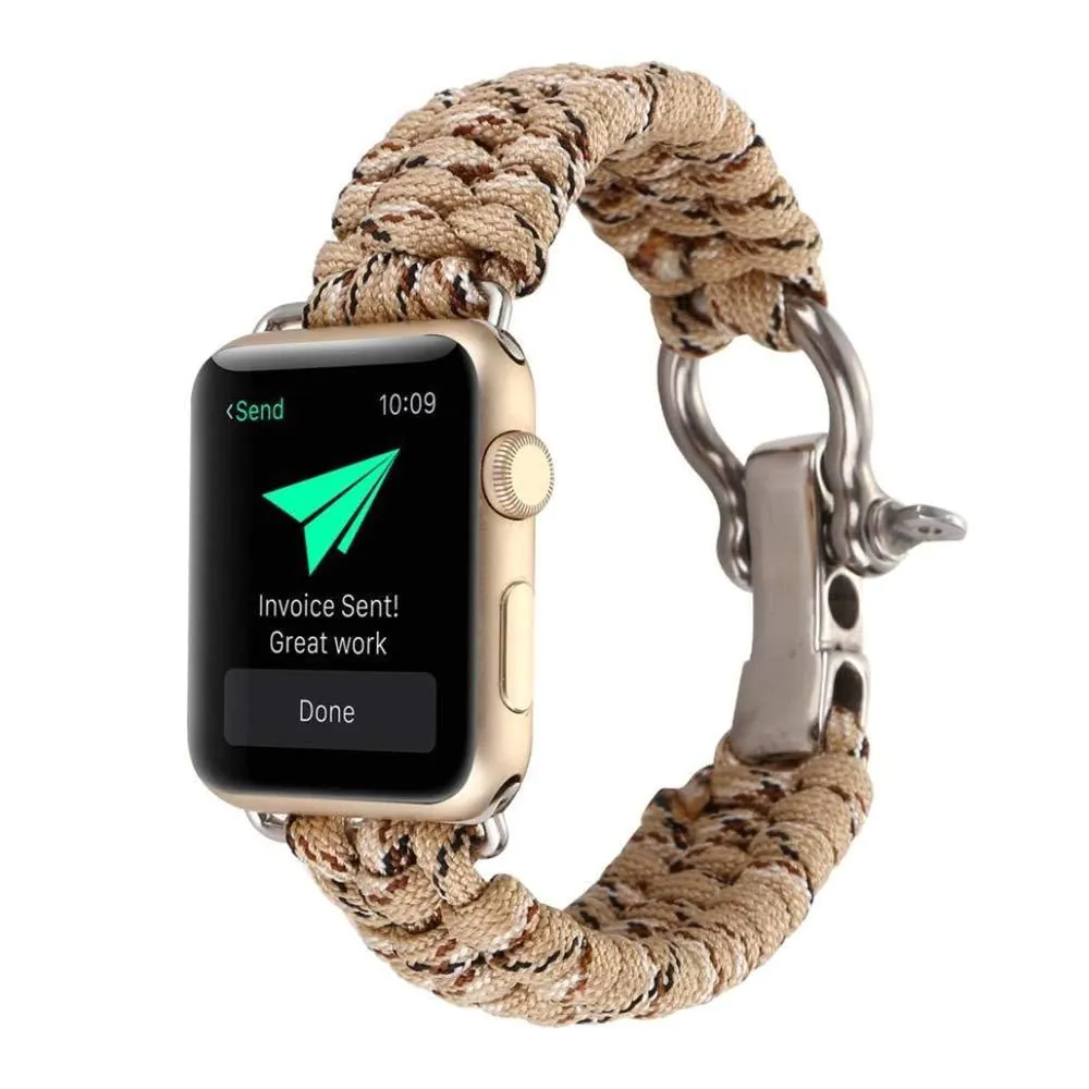 image-Apple Watch 7 Nylon Braided Strap - Camouflage Black 