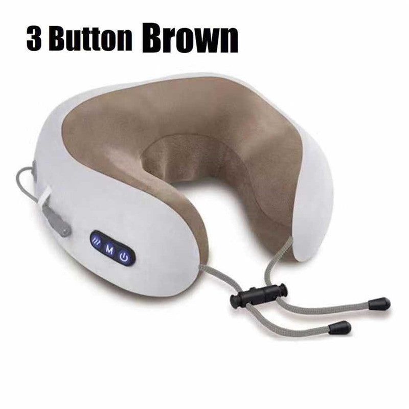 image-U-Shaped Neck Massager - Kneading Heating USB Pink