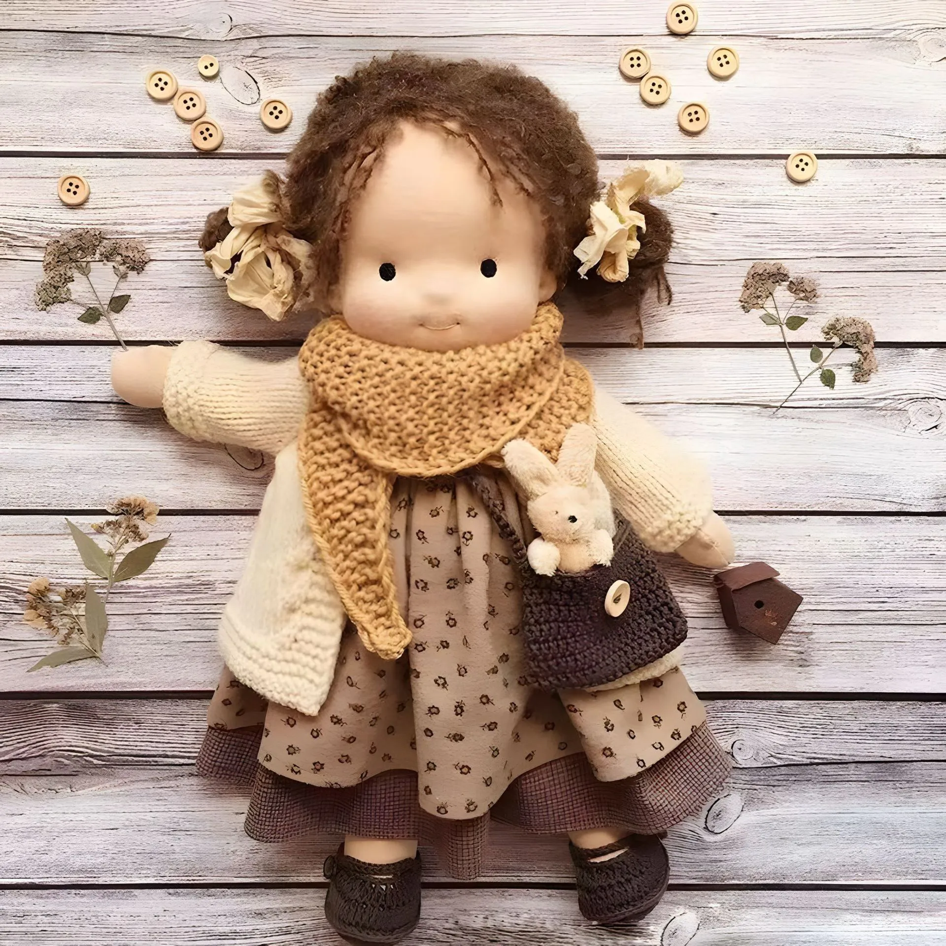 image-Waldorf Doll Vinyl Mini Christmas Thumbling