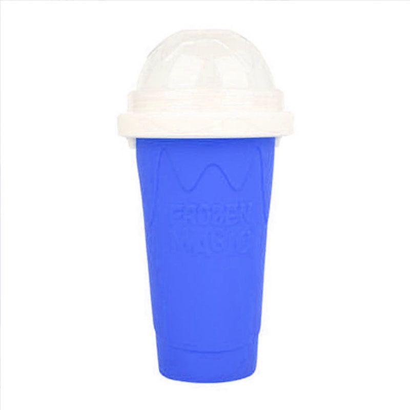 image-Cross-border Double-Layer Silicone Smoothie Cup - Rapid Cooling Thickened
