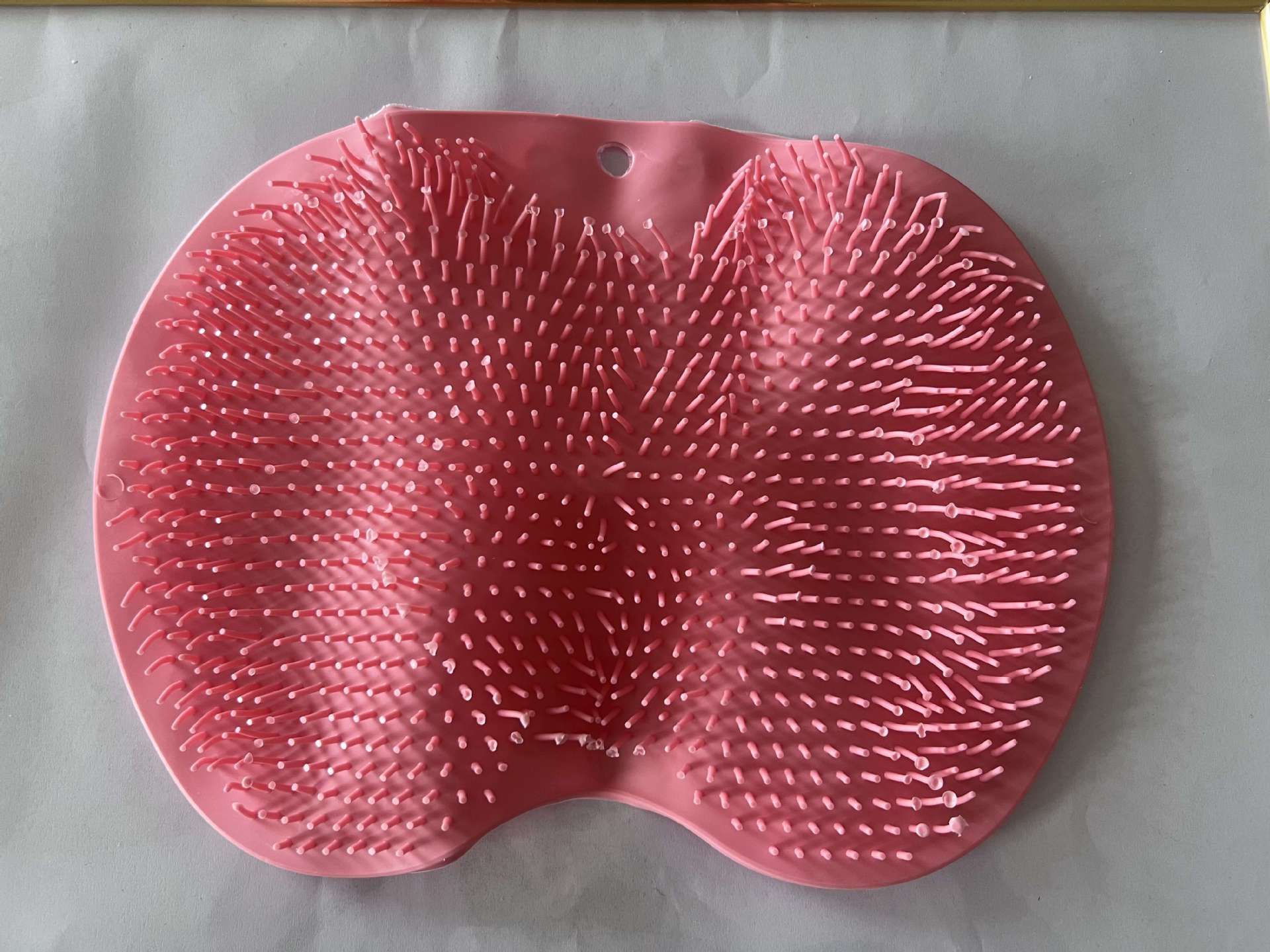 image-Silicone Foot Massage Mat - Bath Brush Back Scrub