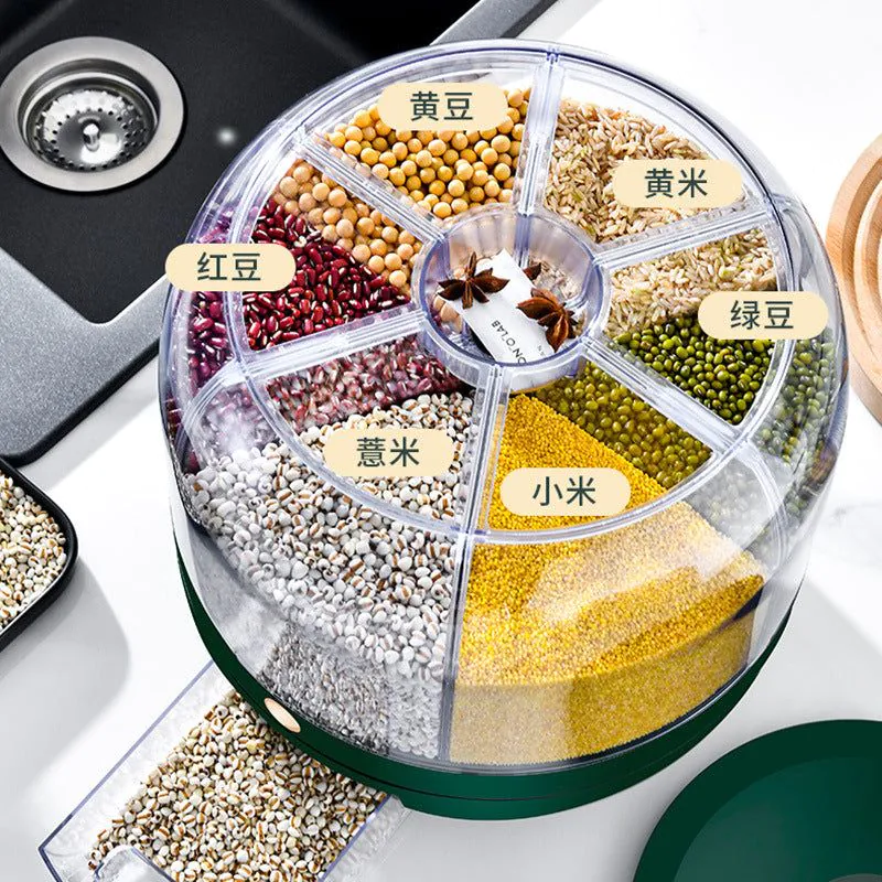 image-Rice Storage Container - Rotating Grain Box Sealed