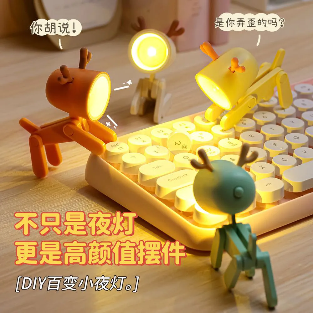 image-Deer LED Night Light Phone Holder - Yellow