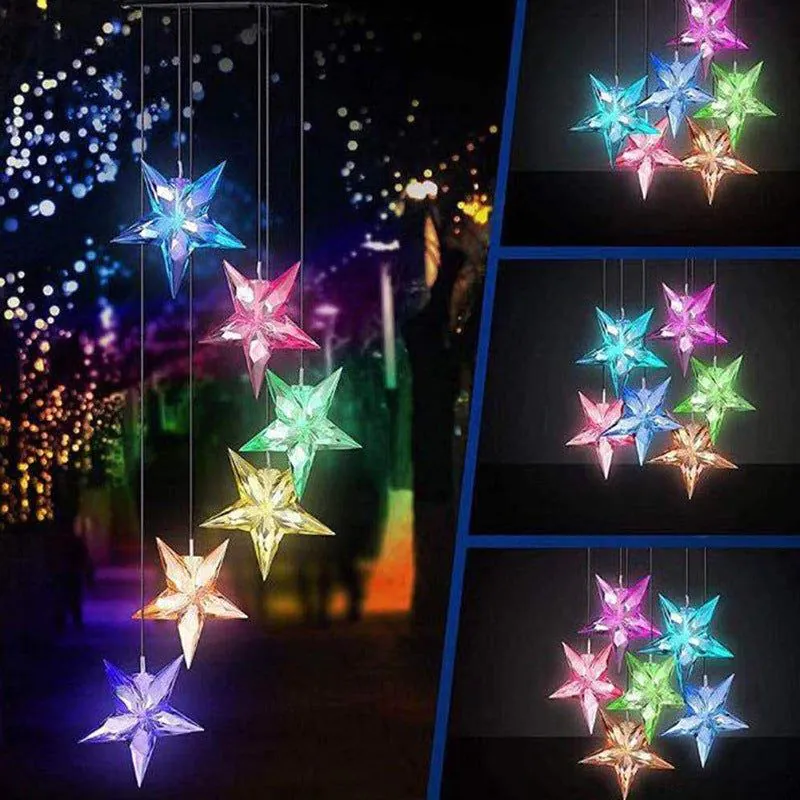 image-Solar Star Wind Chime Light - LED IP65