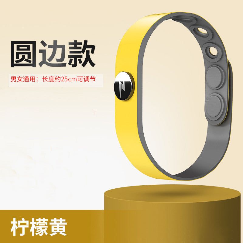 image-Silicone Anti-Static Bracelet - Blue Negative Ion