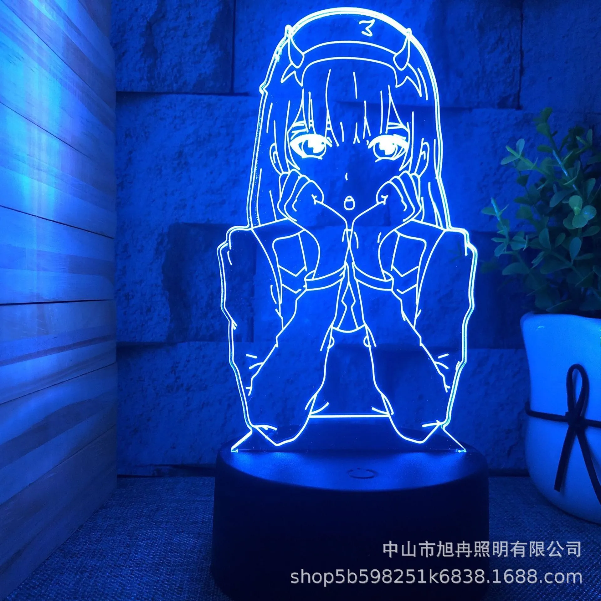 image-3D Night Light LED USB Desk Lamp Touch Remote Control Modern Minimalist