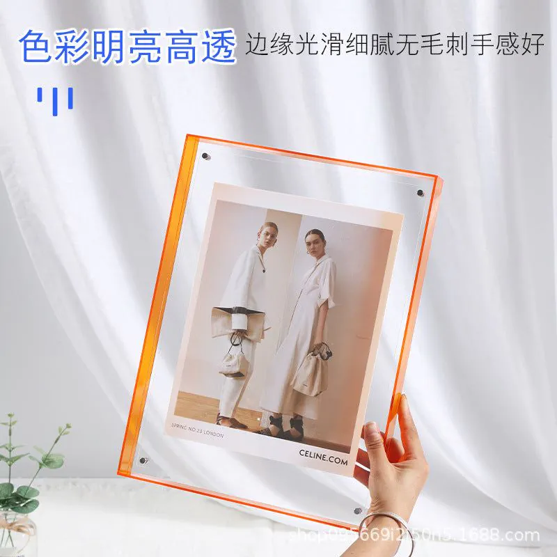 image-Acrylic Photo Frame - Table or Wall Mount