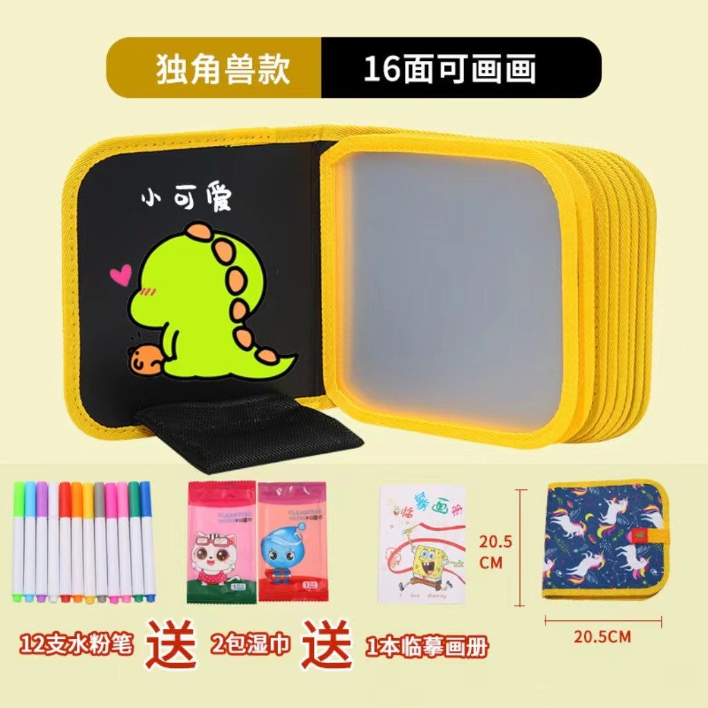 image-Children's Drawing Board - Red Dinosaur 6-Sided 