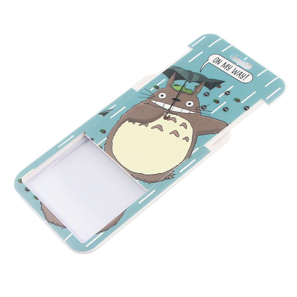 image-Cat Cartoon Lanyard Card Holder - Polyester Hard Shell