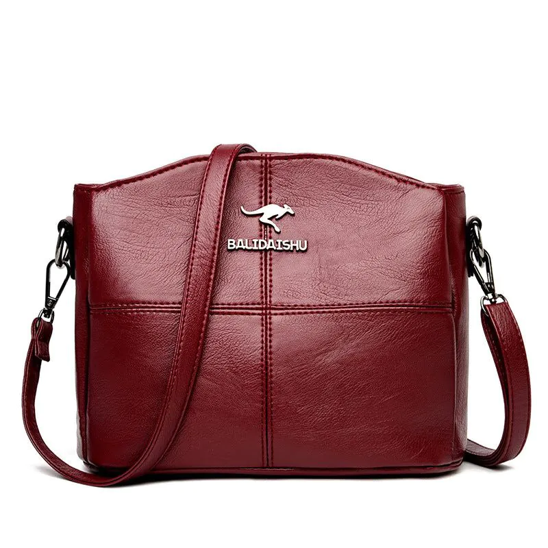 image-KINNMANI Shoulder Bag - Claret PU Shell 22cm