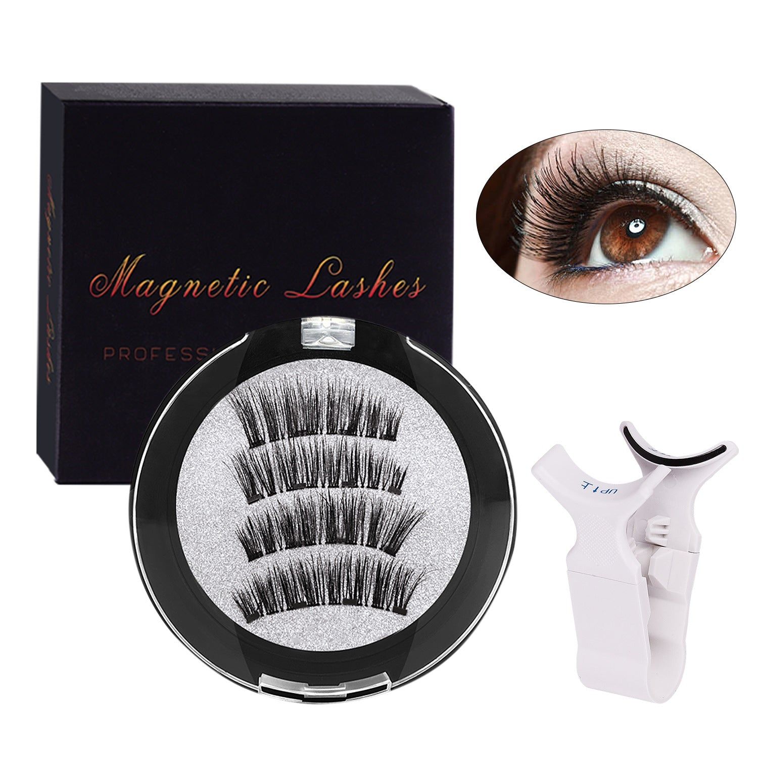 image-Natural Magnetic False Eyelashes Set - Waterproof 4pc