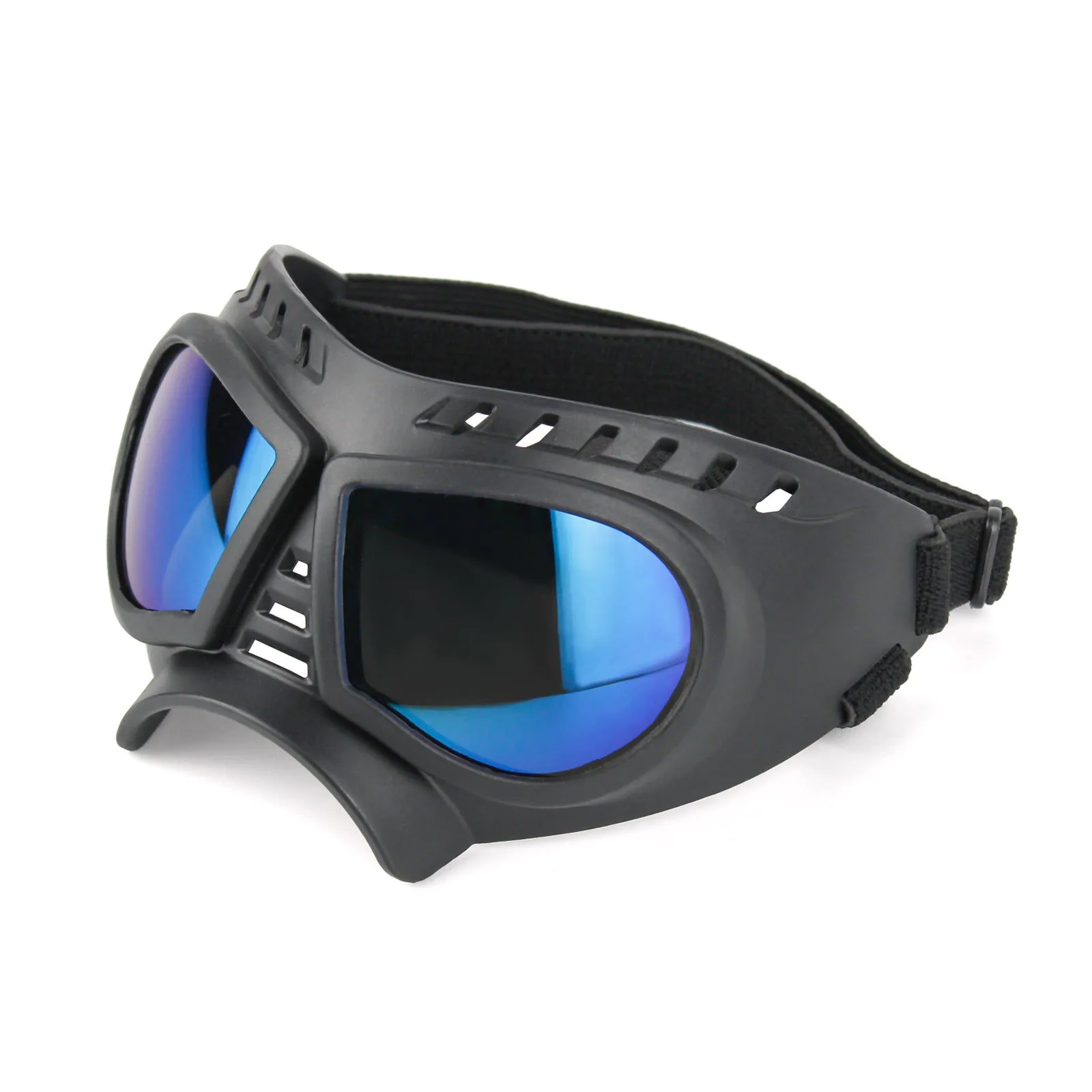 image-Pet Dog UV Protection Goggles - Silver, Waterproof, Small 