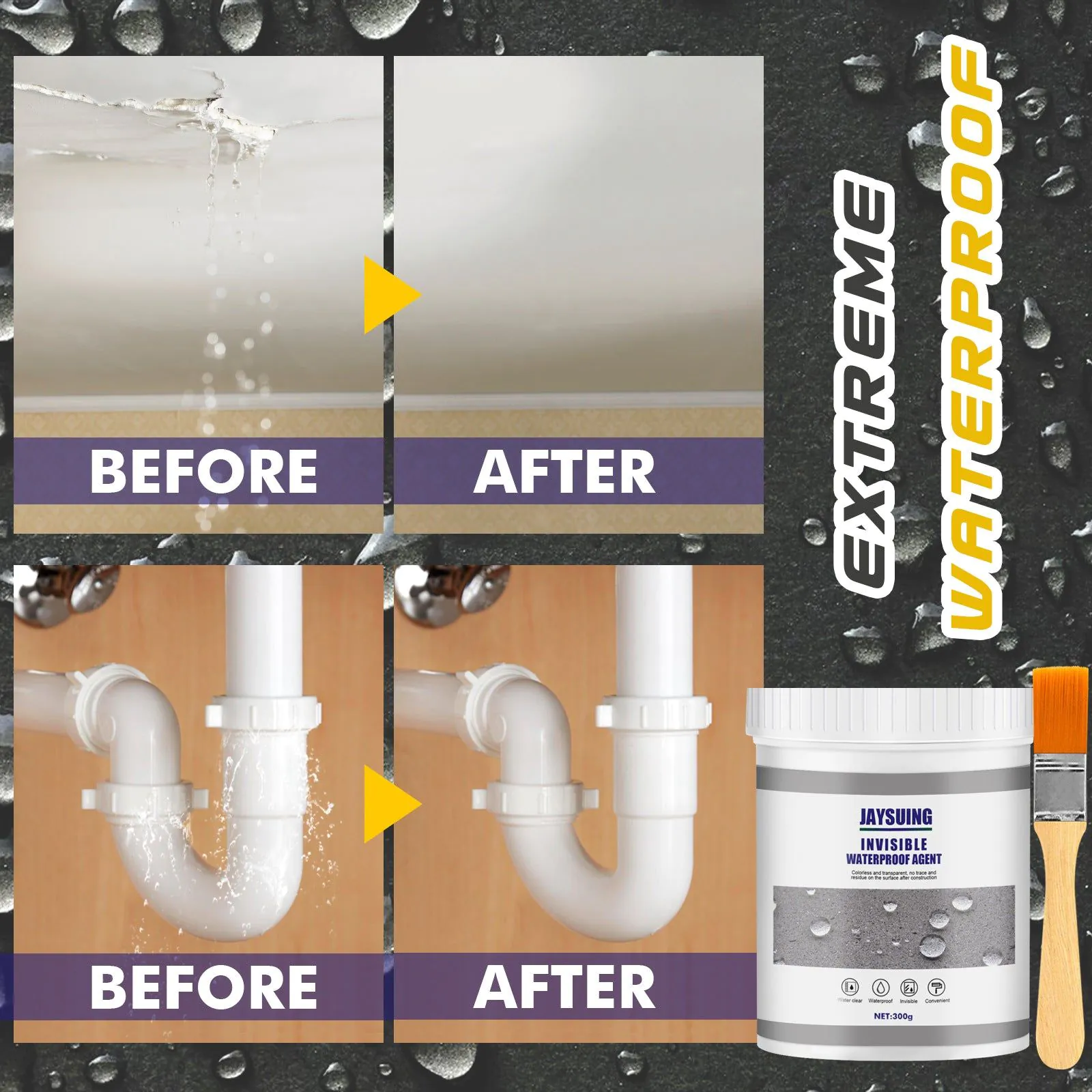 image-Jaysuing Waterproof Sealant 300g - Bathroom Kitchen