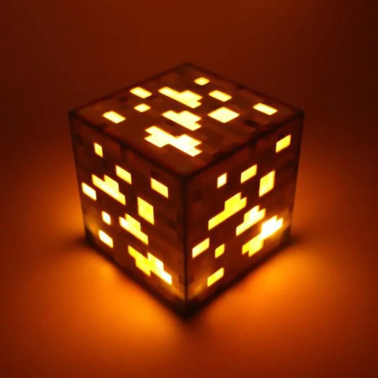 image-Minecraft Diamond Ore Lamp - Color Changing Night Light