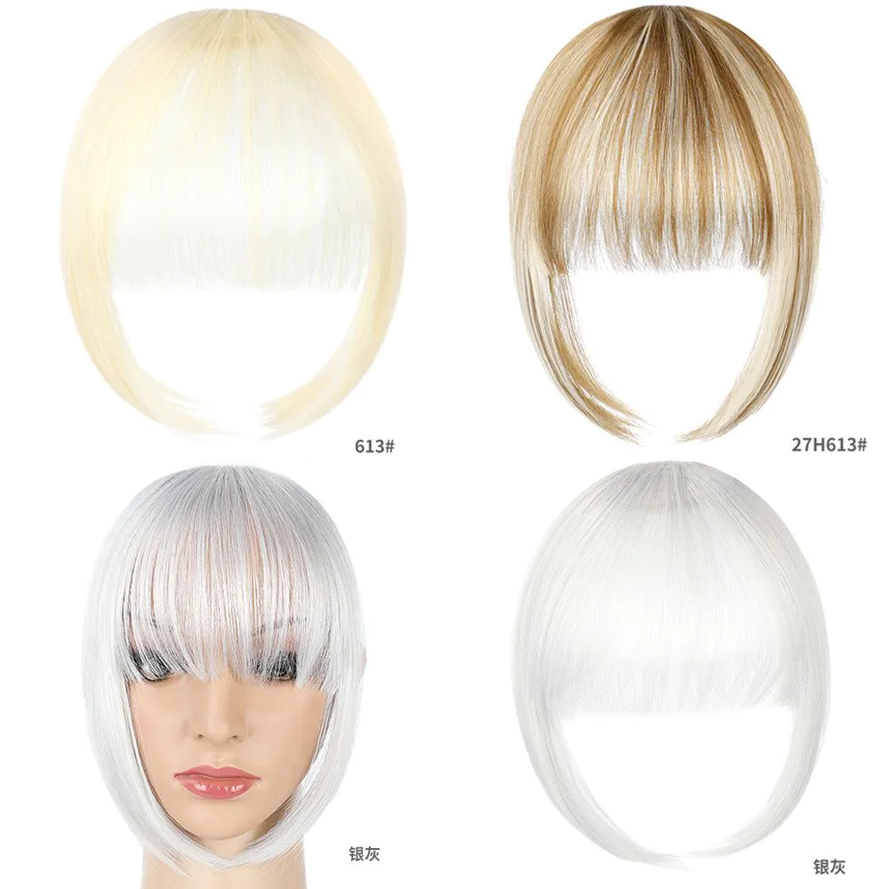image-Dance Wig Bangs Hand-Woven Light Brown Air Bangs