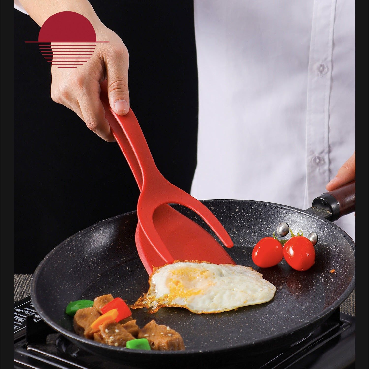 image-Egg Spatula - Nylon Omelette Flipper Kitchen Tool