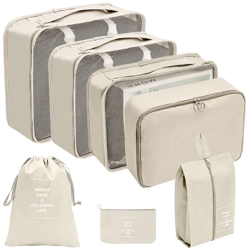 image-Travel Storage Bag Set 7pc Organizer Dark Blue