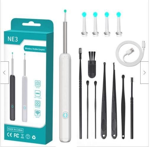 image-WiFi Ear Spoon Endoscope - Black White Set