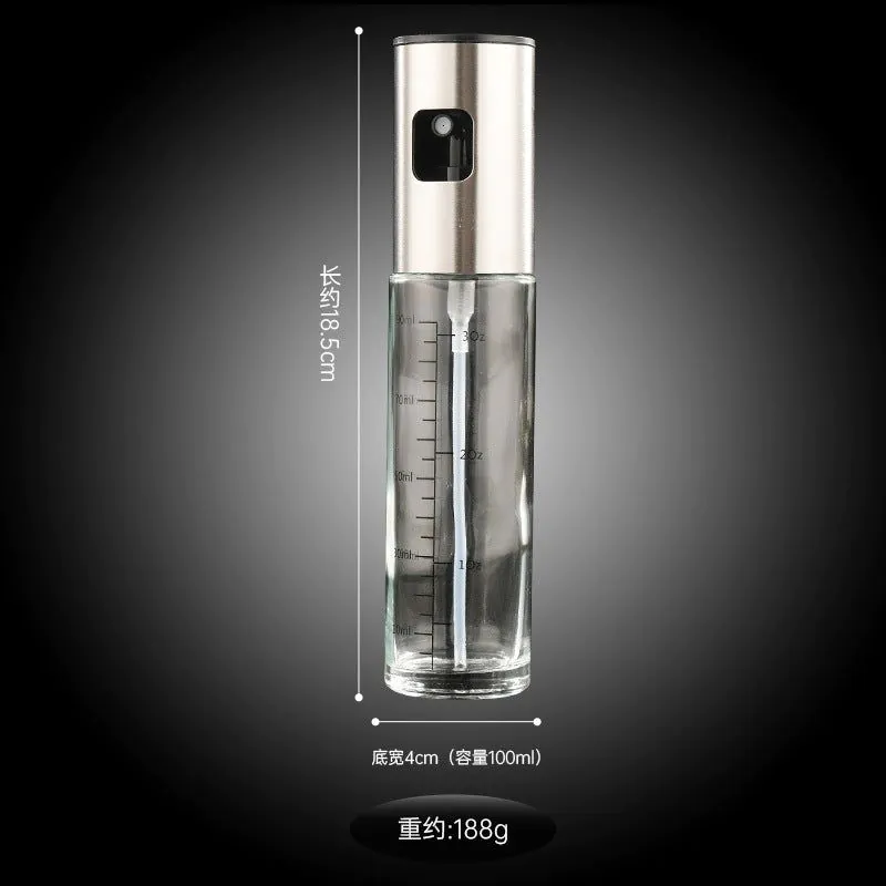 image-Glass Oil Spray Bottle 200ml - Modern Press Type