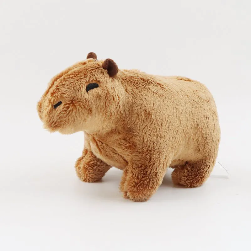 image-Capybara Plush Toy - Brown 18cm Short Plush