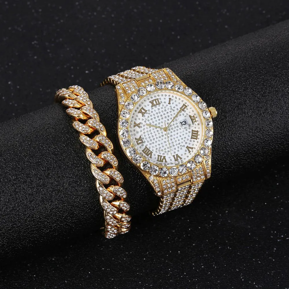 image-Taurus Pine Watch Bracelet Set - Gold 37mm