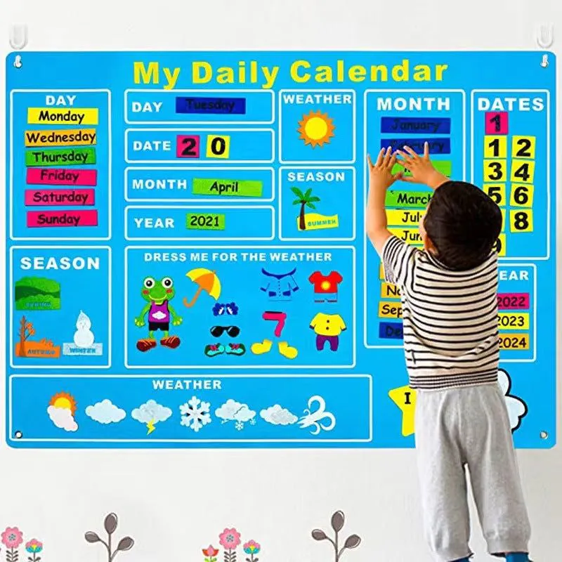 image-Montessori Space Learning Story Book Mat 103x75cm Felt Interactive