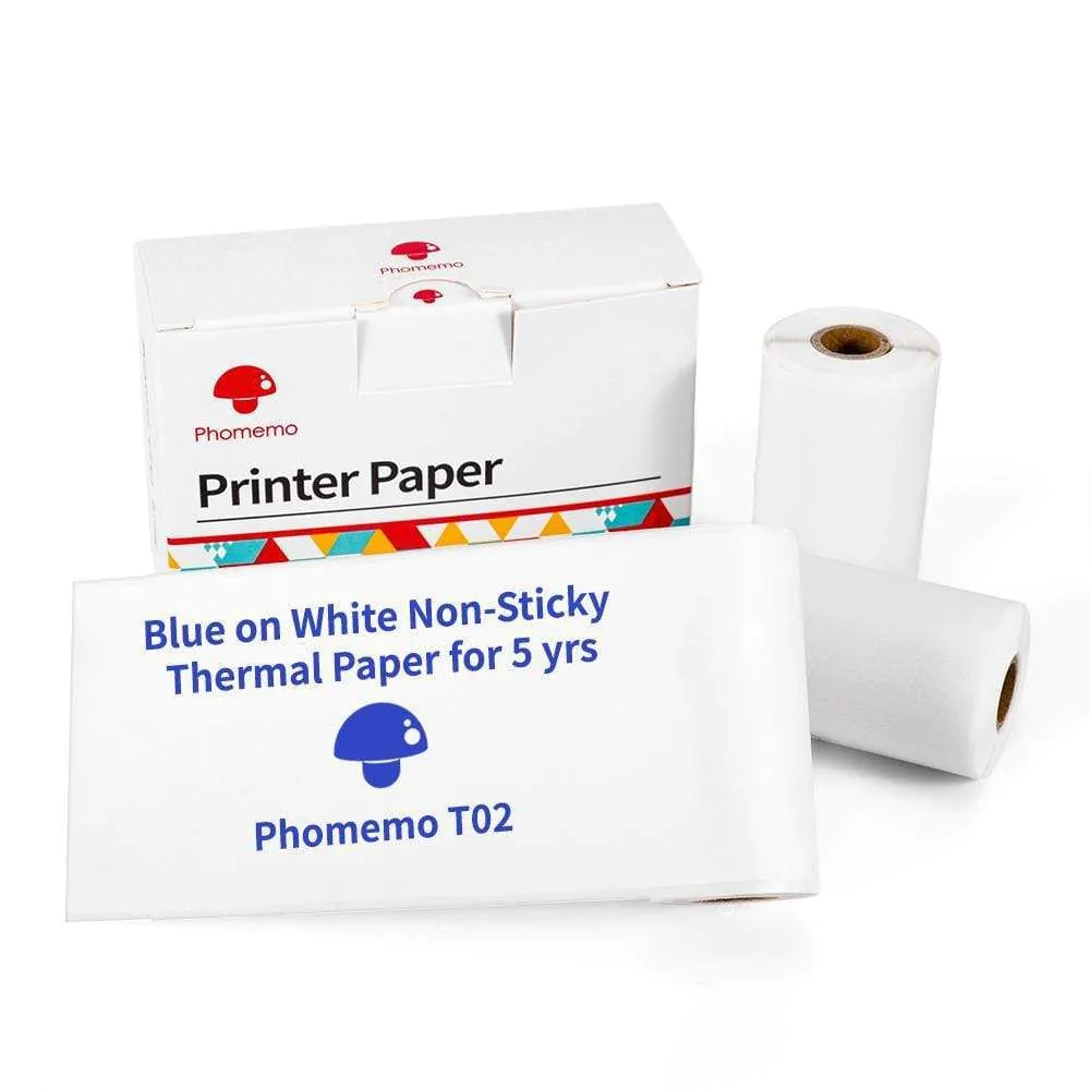 image-Phomemo 53mm Self-Adhesive Thermal Paper for T02 Printer - 3-Proof