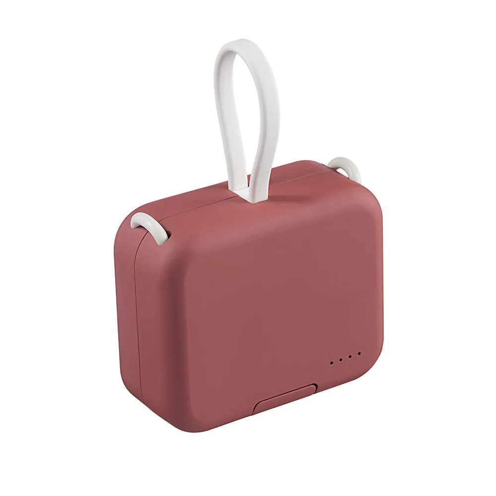 image-Handbag Clip Power Bank with Cable - Multifunctional