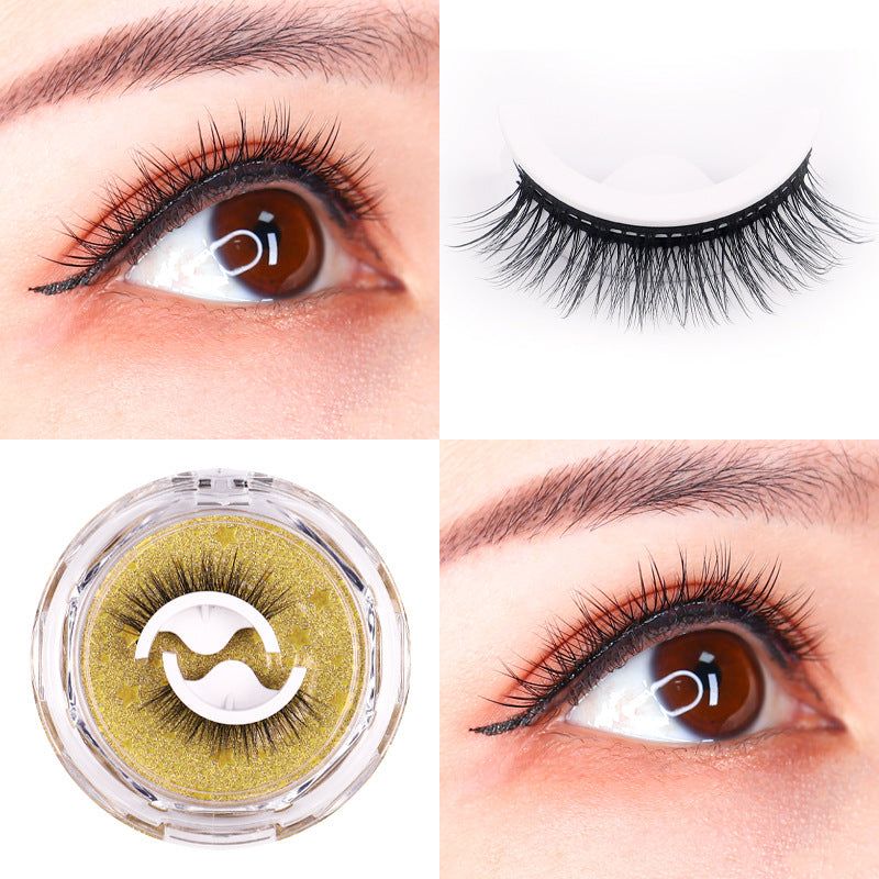 image-Self-Adhesive Eyelashes - 2 Pairs Natural 3D