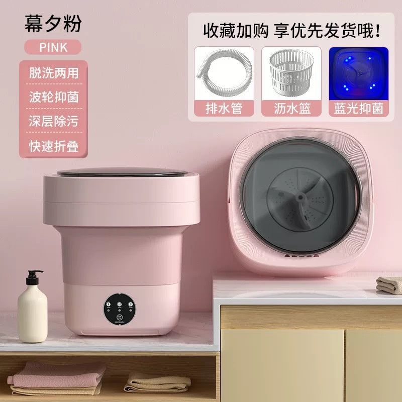 image-Mini Folding Washing Machine 6L Purple