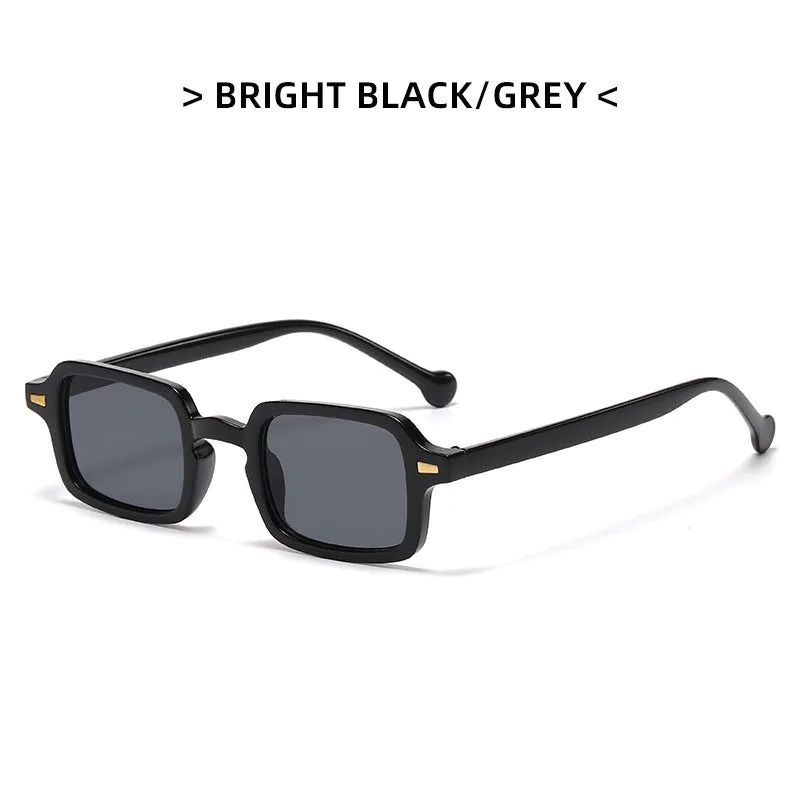 image-PATCHWERK Square Sunglasses - Black Grey Polarized