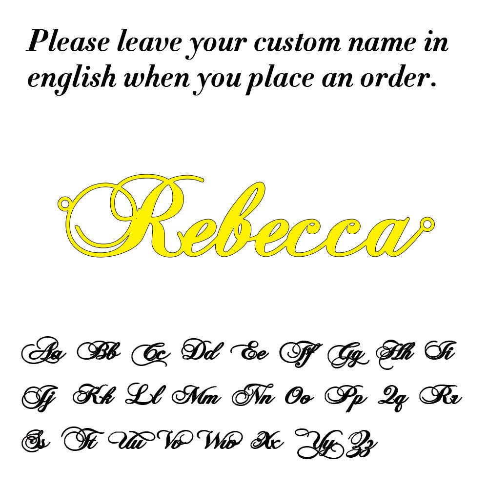 image-Custom Name Necklace - Personalized Cursive Pendant Steel