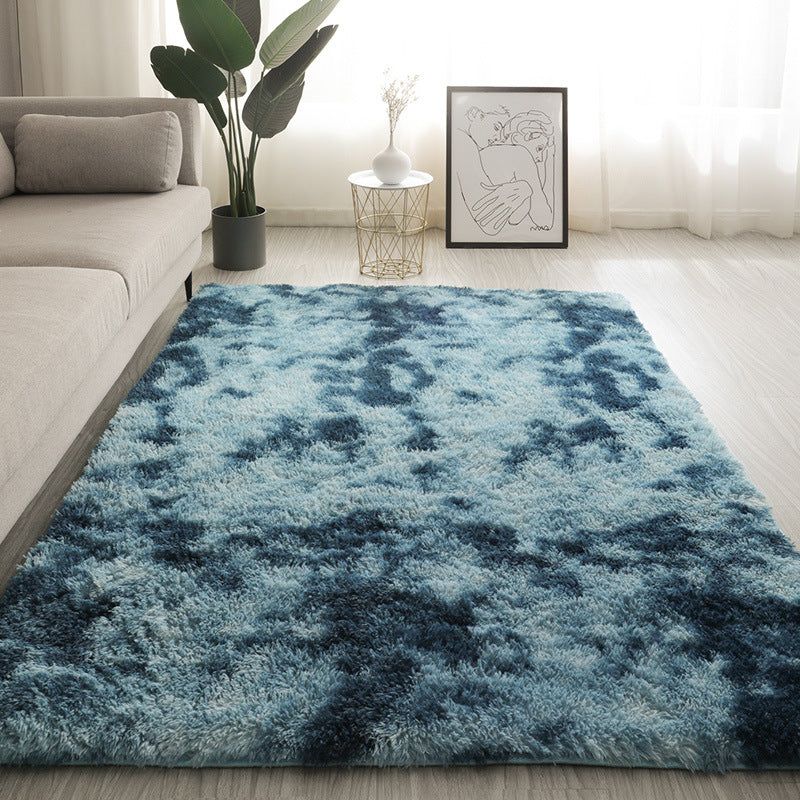 image-Nordic Plush Carpet - Beige Polyester Floor Mat