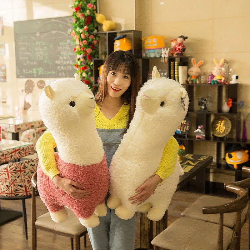 image-Alpaca Plush Toy - Large Soft Lamb Doll