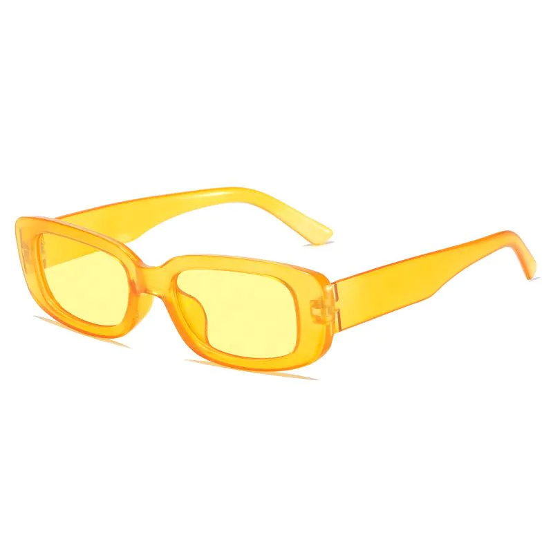 image-Small Square Frame Sunglasses - Retro UV Protection