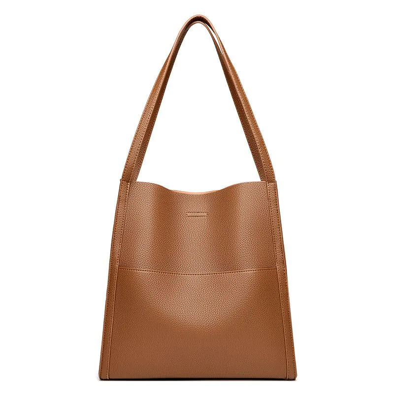 image-PU Tote Bag - Malachite Green Large Capacity