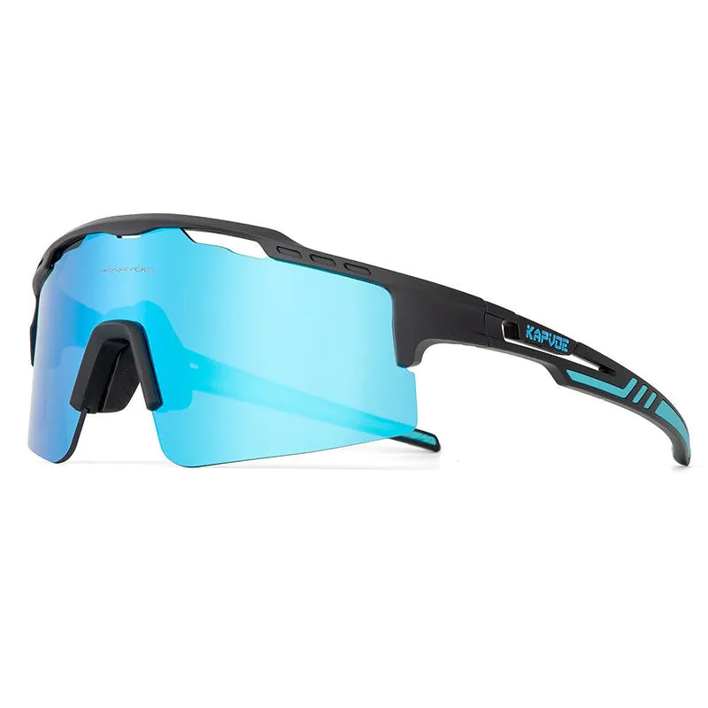 image-Kapvoe Polarized Cycling Glasses - Green Frame