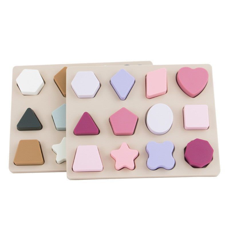 image-Kids Educational Silicone Teether Puzzle Toy - Early Learning Development 