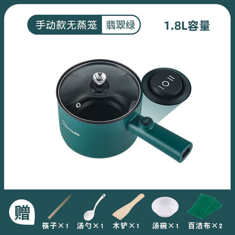 image-Guangxing 110V Electric Hot Pot - White, 1.8L, Multi-Functional