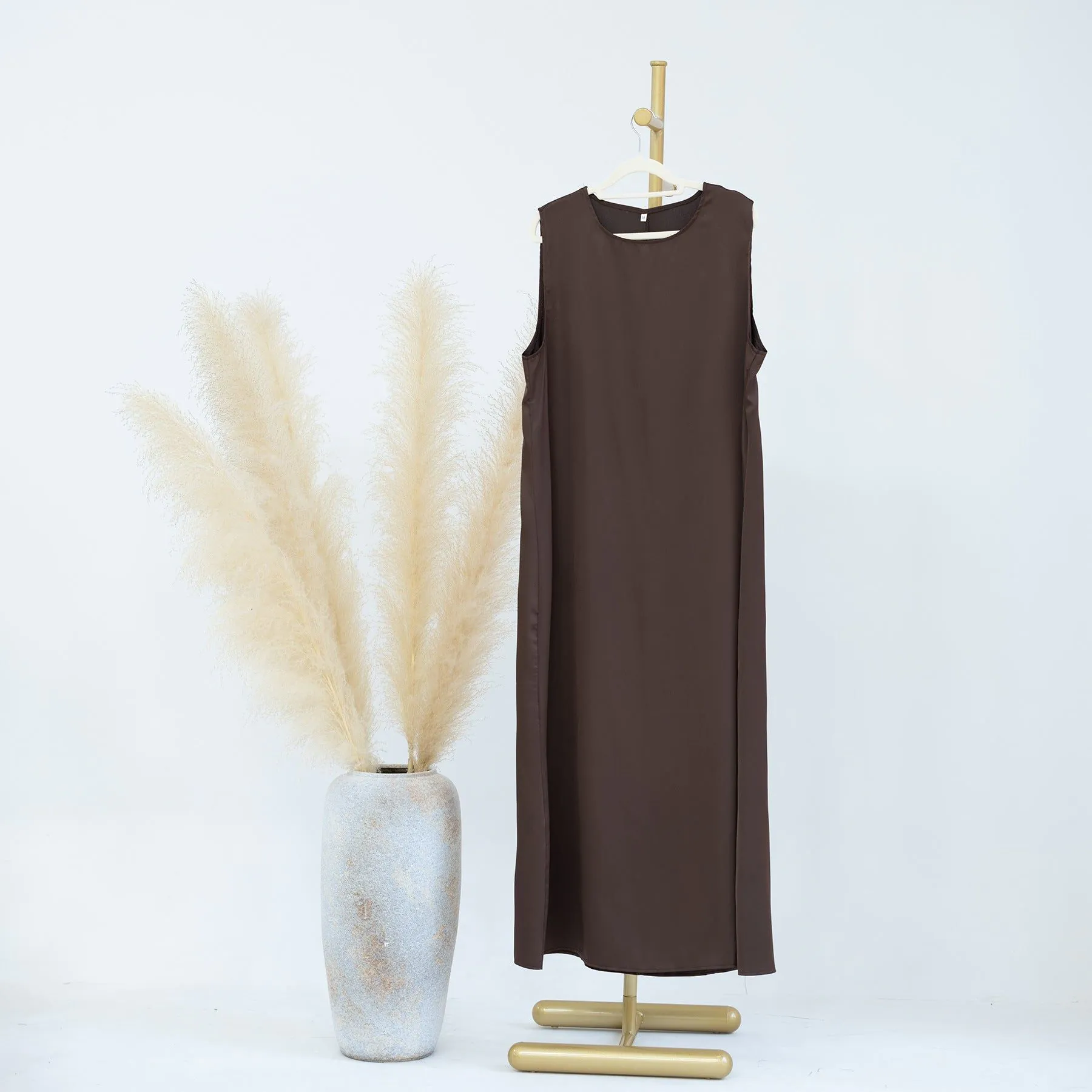 image-Loriya Summer Sleeveless Long Skirt - Macaron Solid
