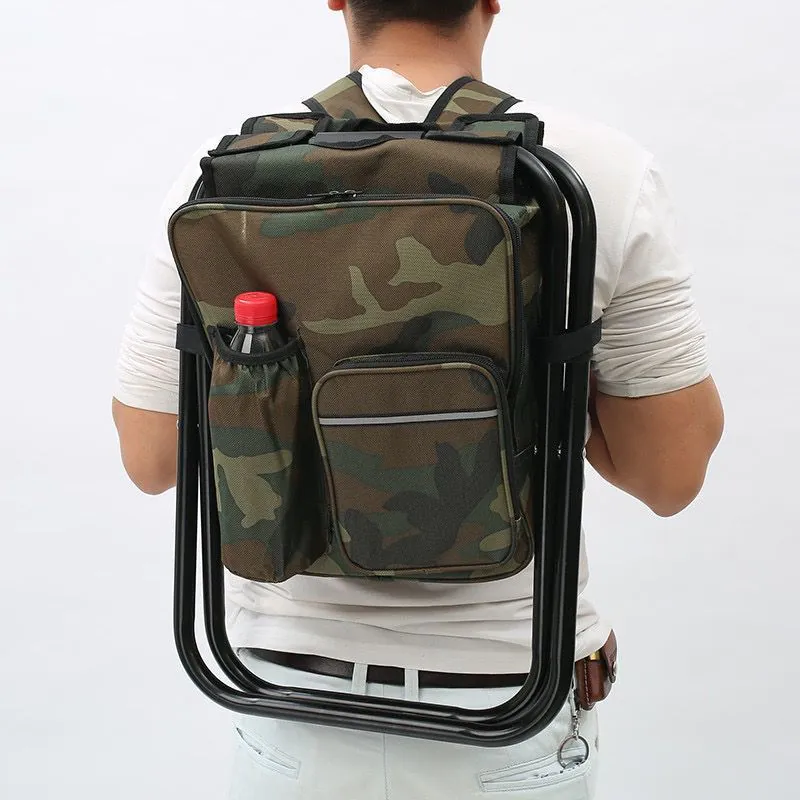 image-Flame Horse Folding Stool - Army Green Camping