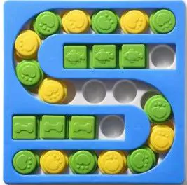 S-Shaped Square Pet Educational Toy - Round Green PP