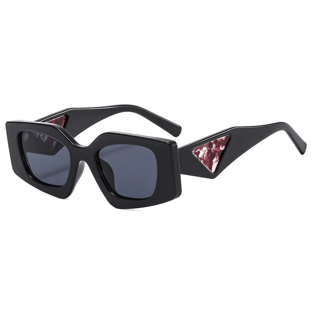 image-Diamond-shaped Sunglasses - White Frame UV400