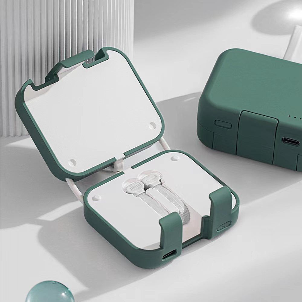 image-Handbag Clip Power Bank with Cable - Multifunctional