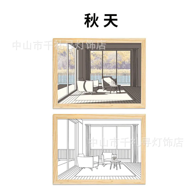 image-Chunyan Night Light - Modern Minimalist Abstract Sunset 